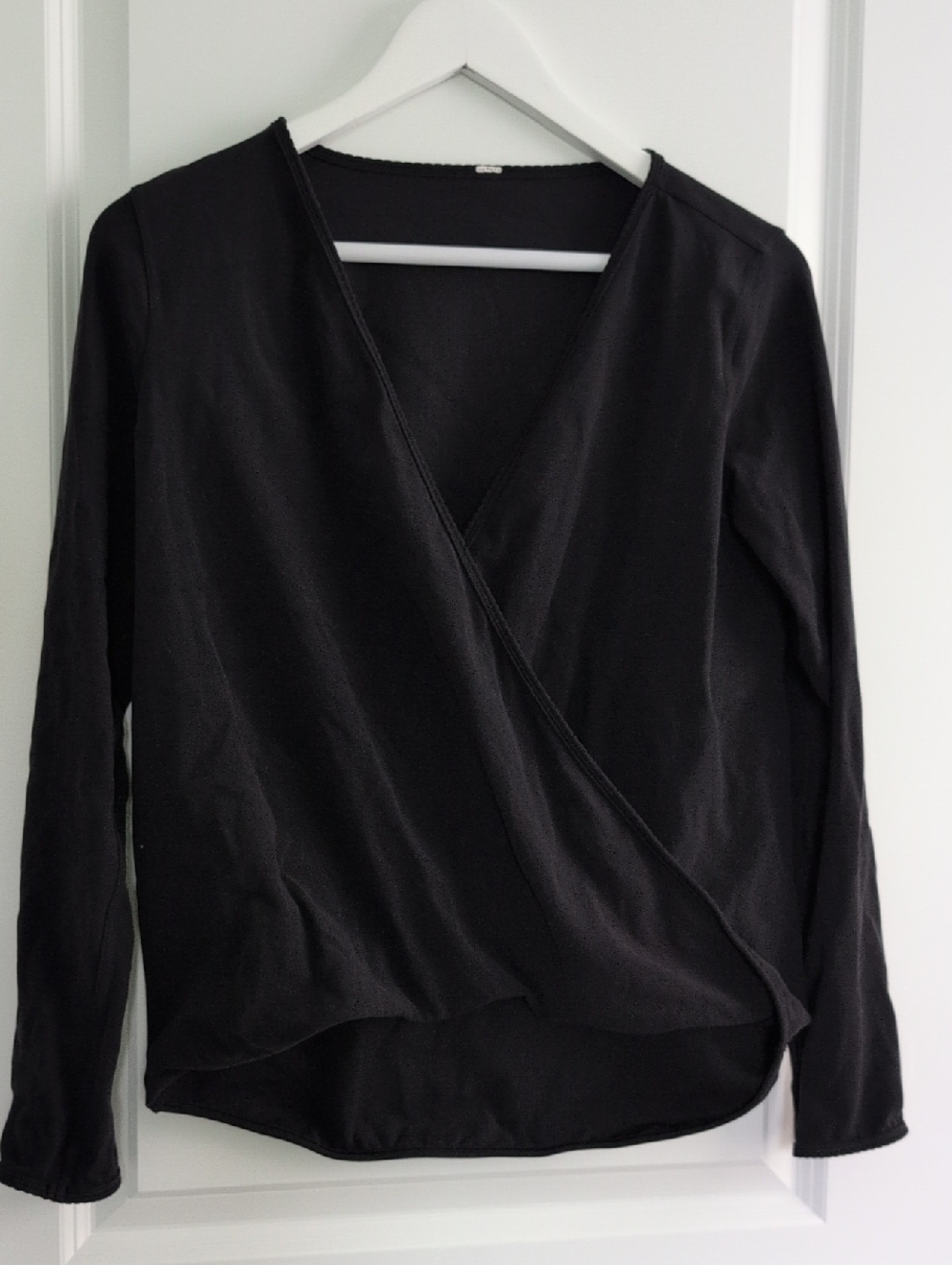 Lululemon Align Black Wrap-Front Long Sleeve Top